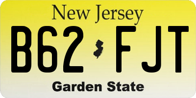 NJ license plate B62FJT