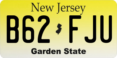 NJ license plate B62FJU