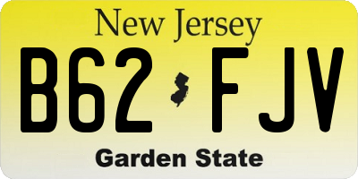 NJ license plate B62FJV