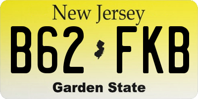 NJ license plate B62FKB