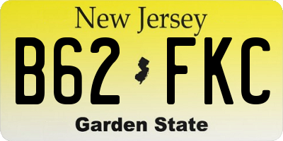 NJ license plate B62FKC