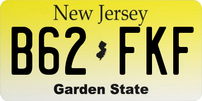 NJ license plate B62FKF