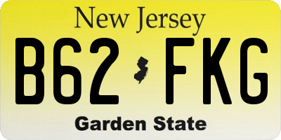 NJ license plate B62FKG