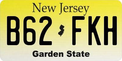NJ license plate B62FKH