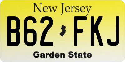 NJ license plate B62FKJ