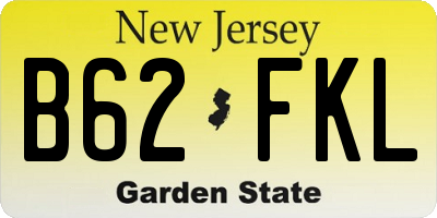 NJ license plate B62FKL