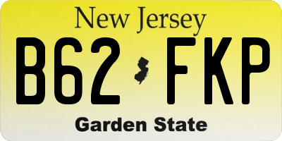 NJ license plate B62FKP