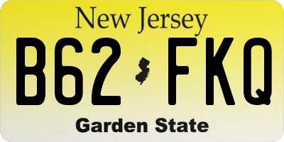 NJ license plate B62FKQ