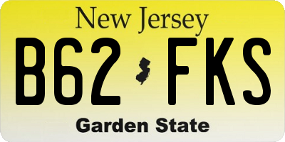 NJ license plate B62FKS