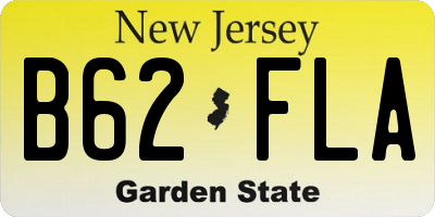 NJ license plate B62FLA