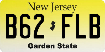 NJ license plate B62FLB