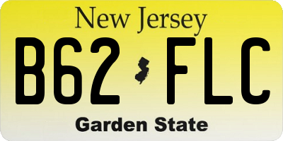 NJ license plate B62FLC