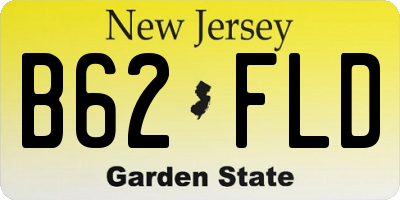 NJ license plate B62FLD