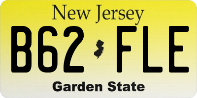NJ license plate B62FLE
