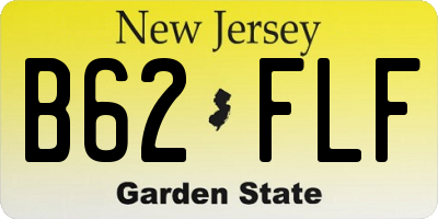 NJ license plate B62FLF