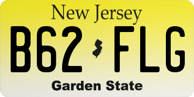 NJ license plate B62FLG