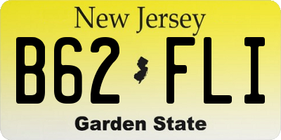 NJ license plate B62FLI