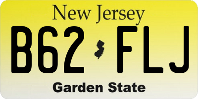 NJ license plate B62FLJ