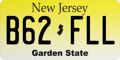 NJ license plate B62FLL