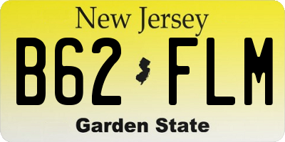 NJ license plate B62FLM