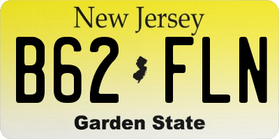 NJ license plate B62FLN