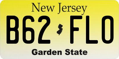 NJ license plate B62FLO
