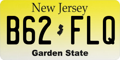 NJ license plate B62FLQ