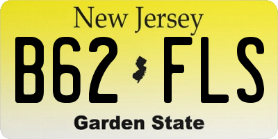 NJ license plate B62FLS