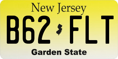 NJ license plate B62FLT