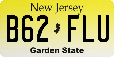 NJ license plate B62FLU