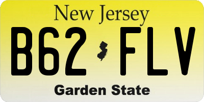 NJ license plate B62FLV