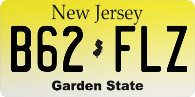 NJ license plate B62FLZ