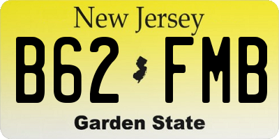 NJ license plate B62FMB