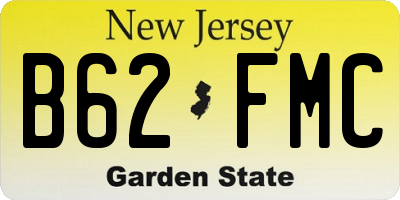 NJ license plate B62FMC