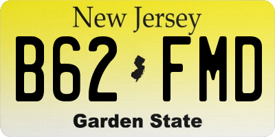 NJ license plate B62FMD