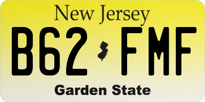 NJ license plate B62FMF