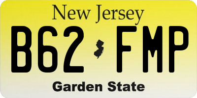 NJ license plate B62FMP