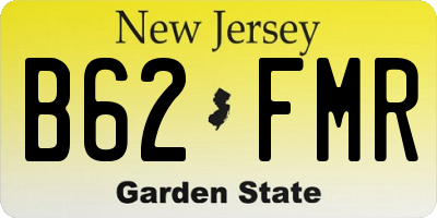 NJ license plate B62FMR