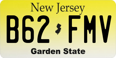 NJ license plate B62FMV