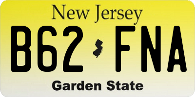 NJ license plate B62FNA