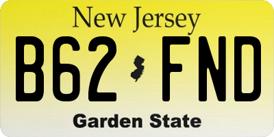 NJ license plate B62FND