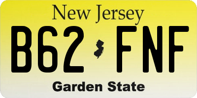 NJ license plate B62FNF