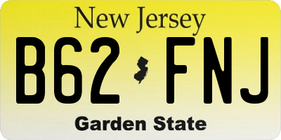 NJ license plate B62FNJ