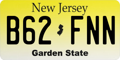 NJ license plate B62FNN