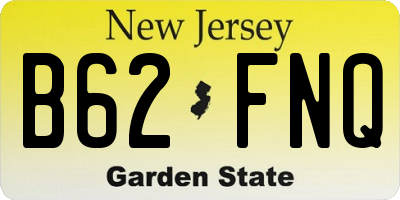 NJ license plate B62FNQ