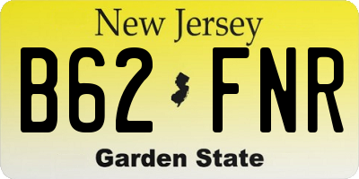 NJ license plate B62FNR