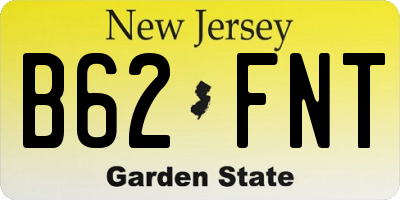 NJ license plate B62FNT