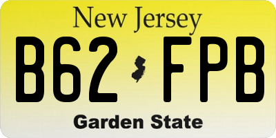 NJ license plate B62FPB