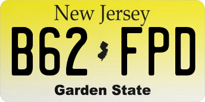 NJ license plate B62FPD