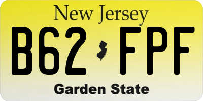 NJ license plate B62FPF